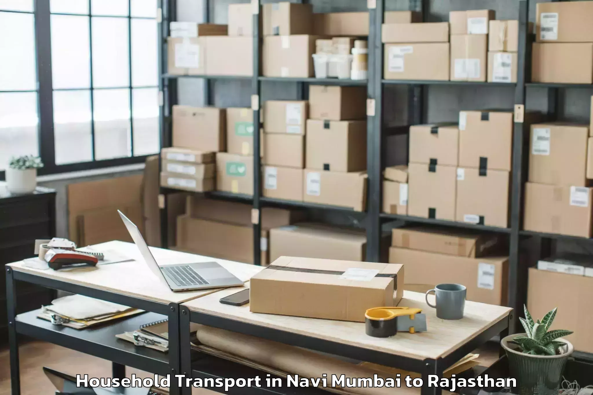 Top Navi Mumbai to Nagaur Household Transport Available